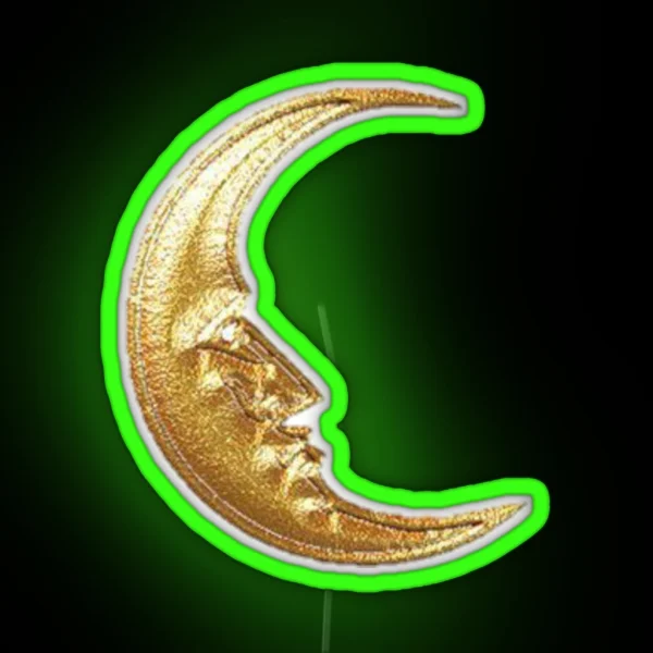 Golden Moon RGB Neon Sign