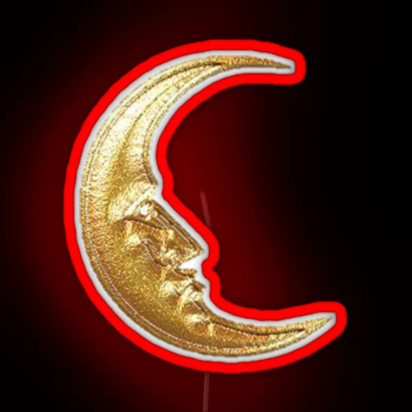 Golden Moon RGB Neon Sign