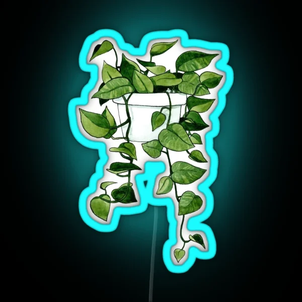 Golden Pothos Plant RGB Neon Sign