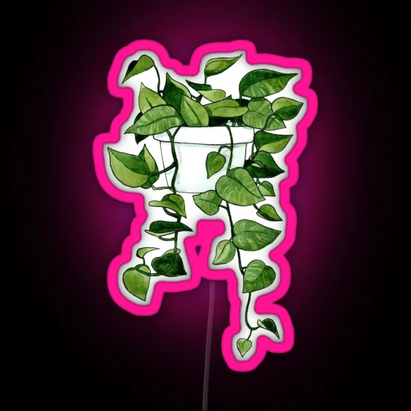 Golden Pothos Plant RGB Neon Sign