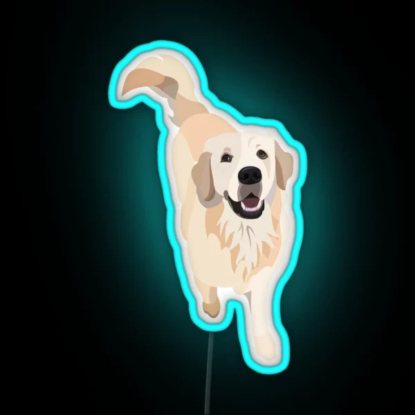 Golden Retriever Doggo RGB Neon Sign