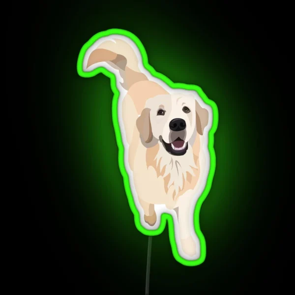 Golden Retriever Doggo RGB Neon Sign
