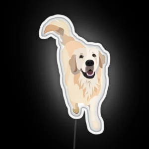 Golden Retriever Doggo RGB Neon Sign