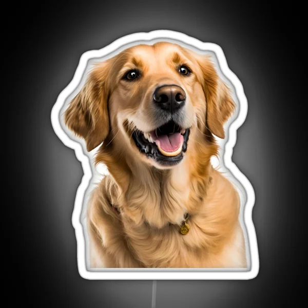 Golden Retriever Dogs Pets RGB Neon Sign