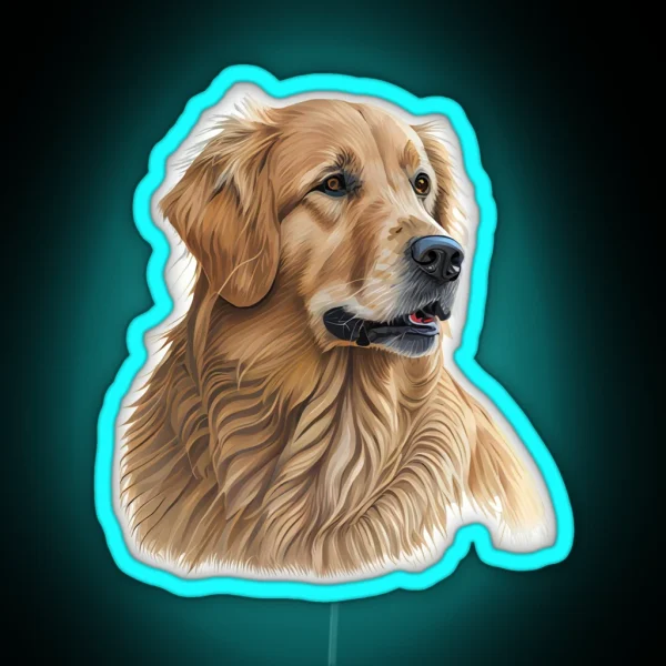 Golden Retriever RGB Neon Sign