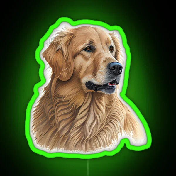Golden Retriever RGB Neon Sign