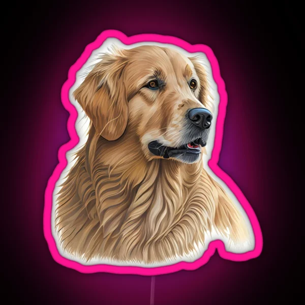 Golden Retriever RGB Neon Sign