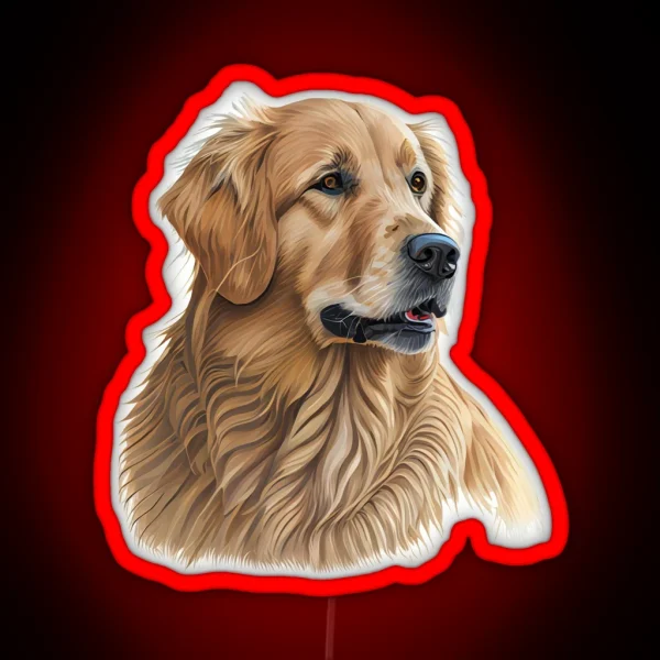 Golden Retriever RGB Neon Sign