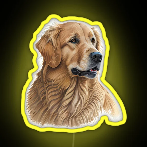 Golden Retriever RGB Neon Sign