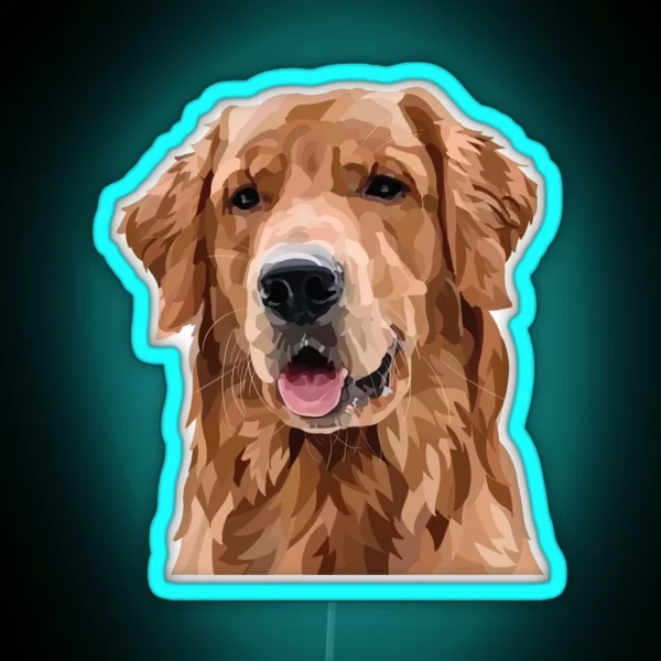 Golden Retriever RGB Neon Sign