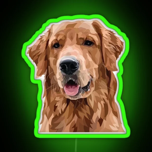 Golden Retriever RGB Neon Sign
