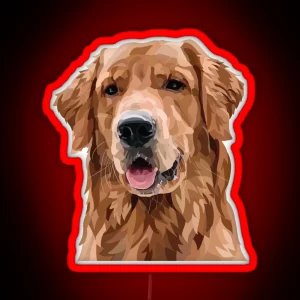 Golden Retriever RGB Neon Sign