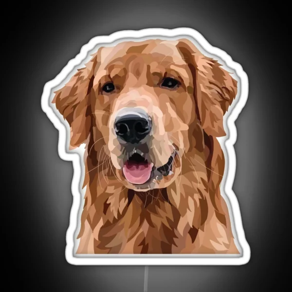 Golden Retriever RGB Neon Sign