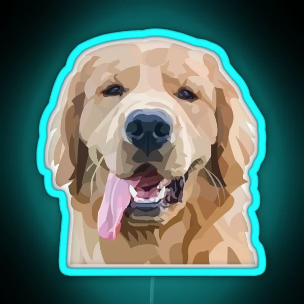 Golden Retriever RGB Neon Sign