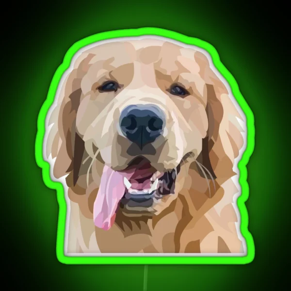 Golden Retriever RGB Neon Sign