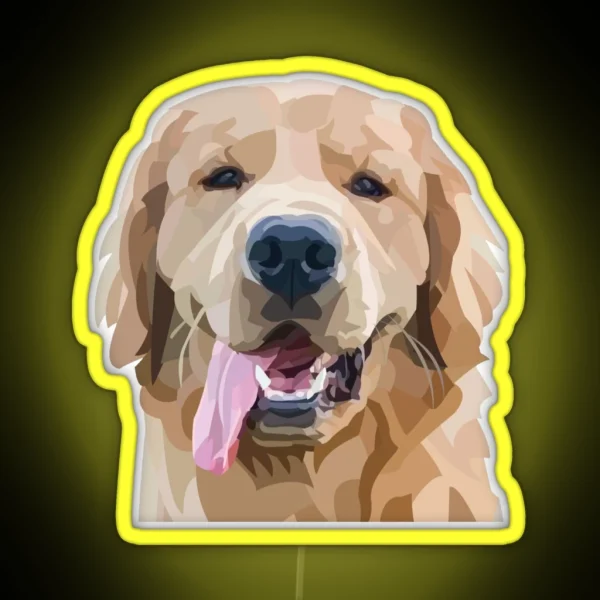 Golden Retriever RGB Neon Sign