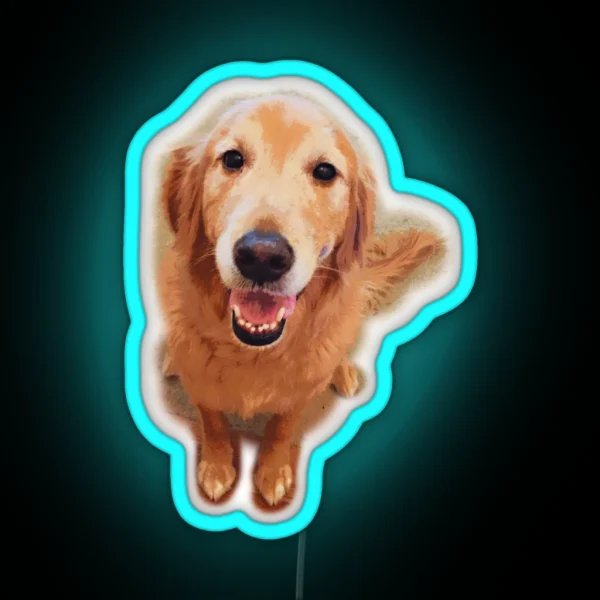 Golden Retriever RGB Neon Sign