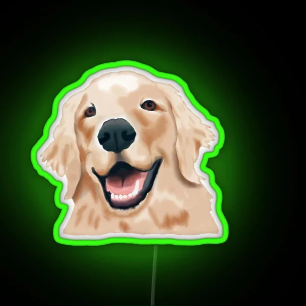 Golden Retriever RGB Neon Sign