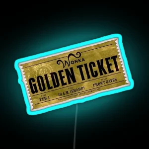 Golden Ticket RGB Neon Sign