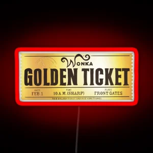 Golden Ticket RGB Neon Sign