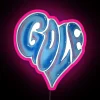 Customizable RGB LED Golf Club Heart Logo Neon Sign Display