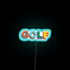 Neon Golf Wang logo decor with vibrant RGB lighting effect