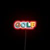 Vibrant Golf Wang logo in radiant RGB neon light style.