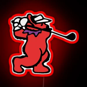 Golfing Bear RGB Neon Sign