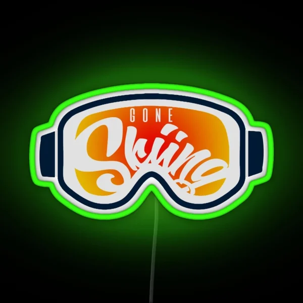 Gone Skiing RGB Neon Sign