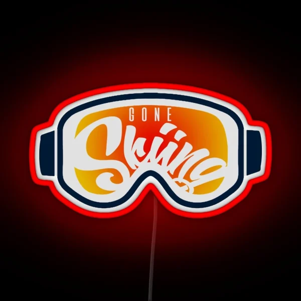 Gone Skiing RGB Neon Sign