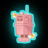 Vintage retro futuristic Star Wars Gonk Droid RGB LED Sign