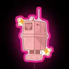 Add vibrant neon ambiance to any room with this Gonk.