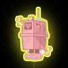 RGB LED Canvas Sign with Vibrant Colorful Gonk Droid Neon Artwork