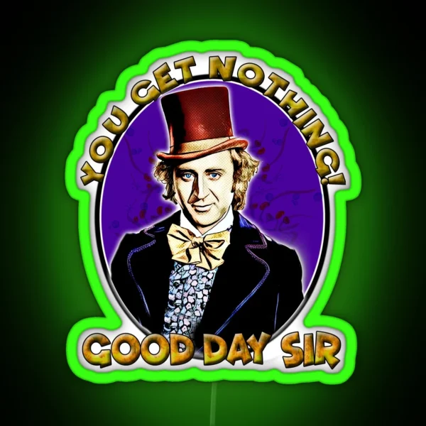 Good Day Sir Wonka RGB Neon Sign