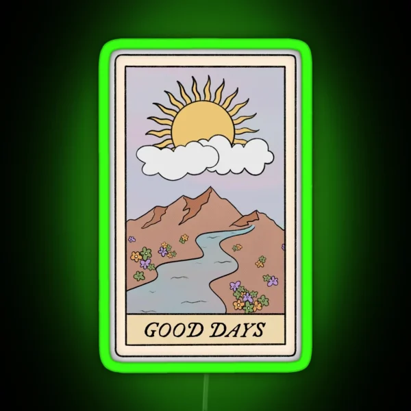Good Days Sza Tarot Card RGB Neon Sign