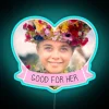 Neon 'Good For Her' Midsummer Festival Decorative Sign in RGB Lighting