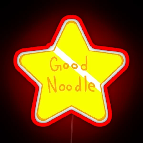 Good Noodle Award Star Spongebob Meme RGB Neon Sign