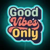 Uplifting Good Vibes Only Neon Sign with Color-Changing LED Lights