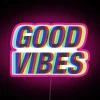 Add Colorful Energy with Customizable Good Vibes Neon Light Sign