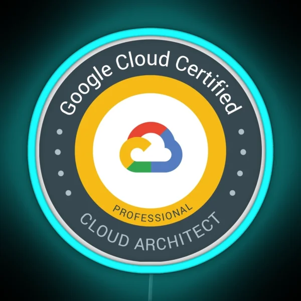 Google Cloud Certified Professional Cloud RGB Neon Sign