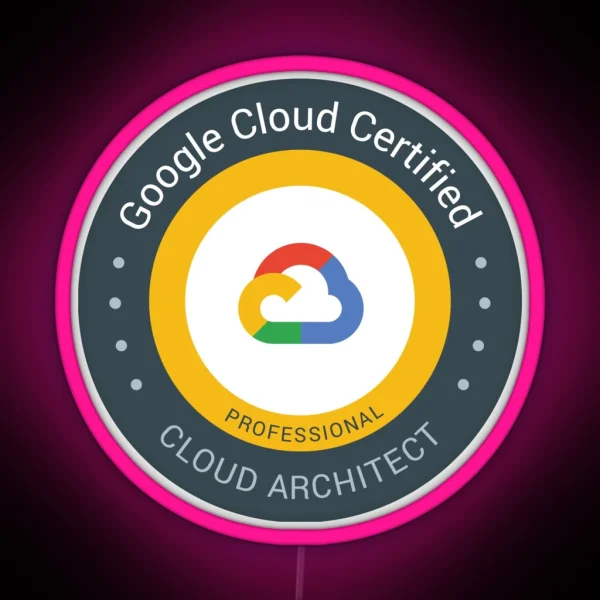 Google Cloud Certified Professional Cloud RGB Neon Sign