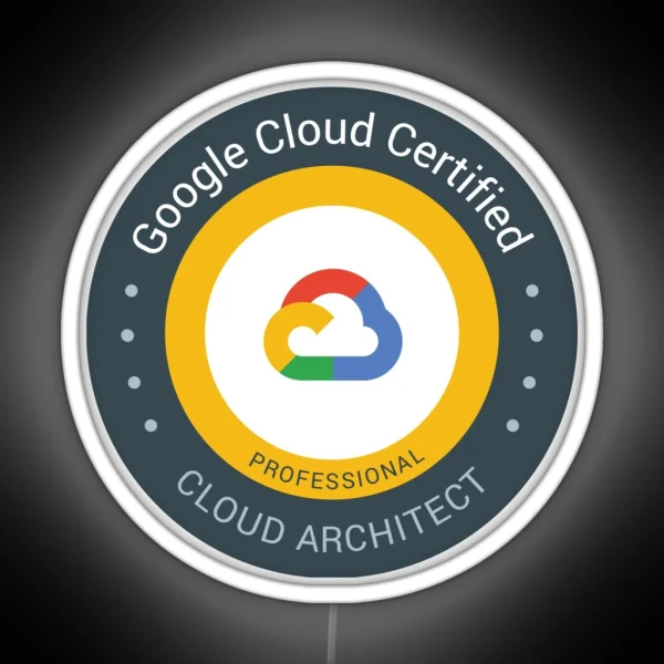 Google Cloud Certified Professional Cloud RGB Neon Sign