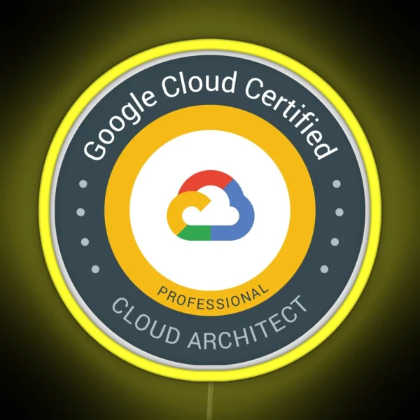 Google Cloud Certified Professional Cloud RGB Neon Sign