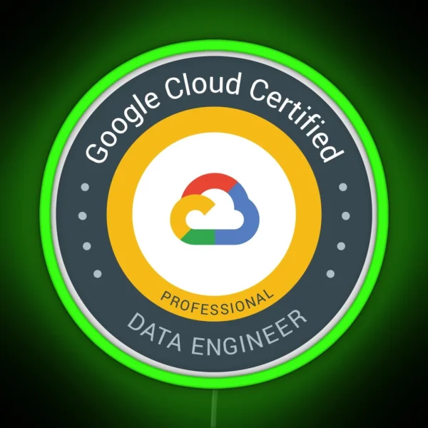 Google Cloud Certified Professional Data RGB Neon Sign