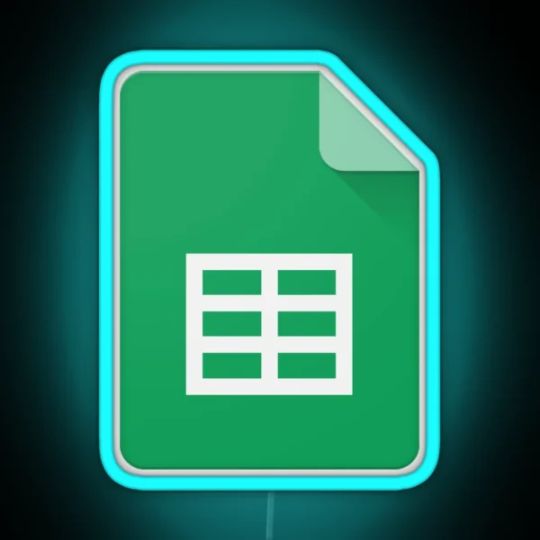 Google Google Sheet Logo Google Google Slides RGB Neon Sign