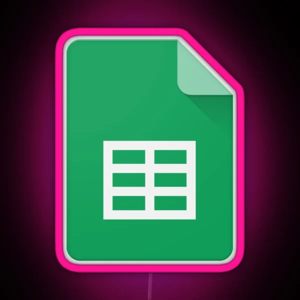 Google Google Sheet Logo Google Google Slides RGB Neon Sign