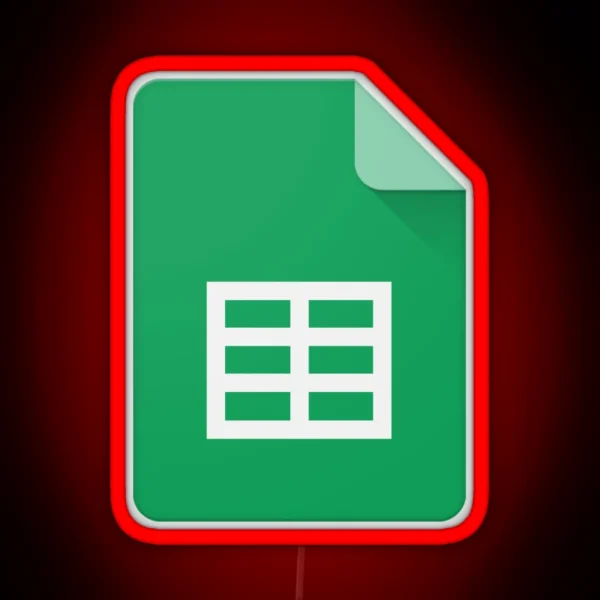 Google Google Sheet Logo Google Google Slides RGB Neon Sign