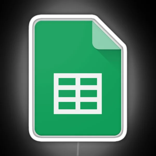 Google Google Sheet Logo Google Google Slides RGB Neon Sign