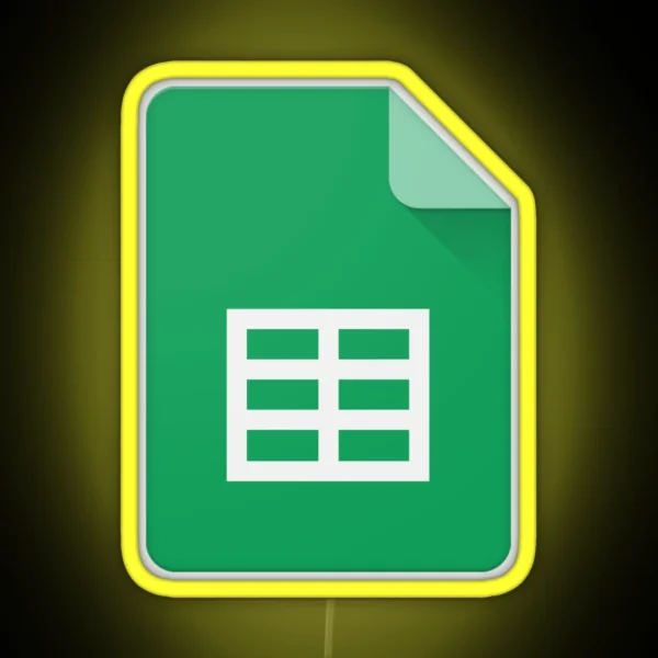 Google Google Sheet Logo Google Google Slides RGB Neon Sign