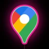 Colorful RGB Neon Sign with Customizable Google Map Icons and Symbols